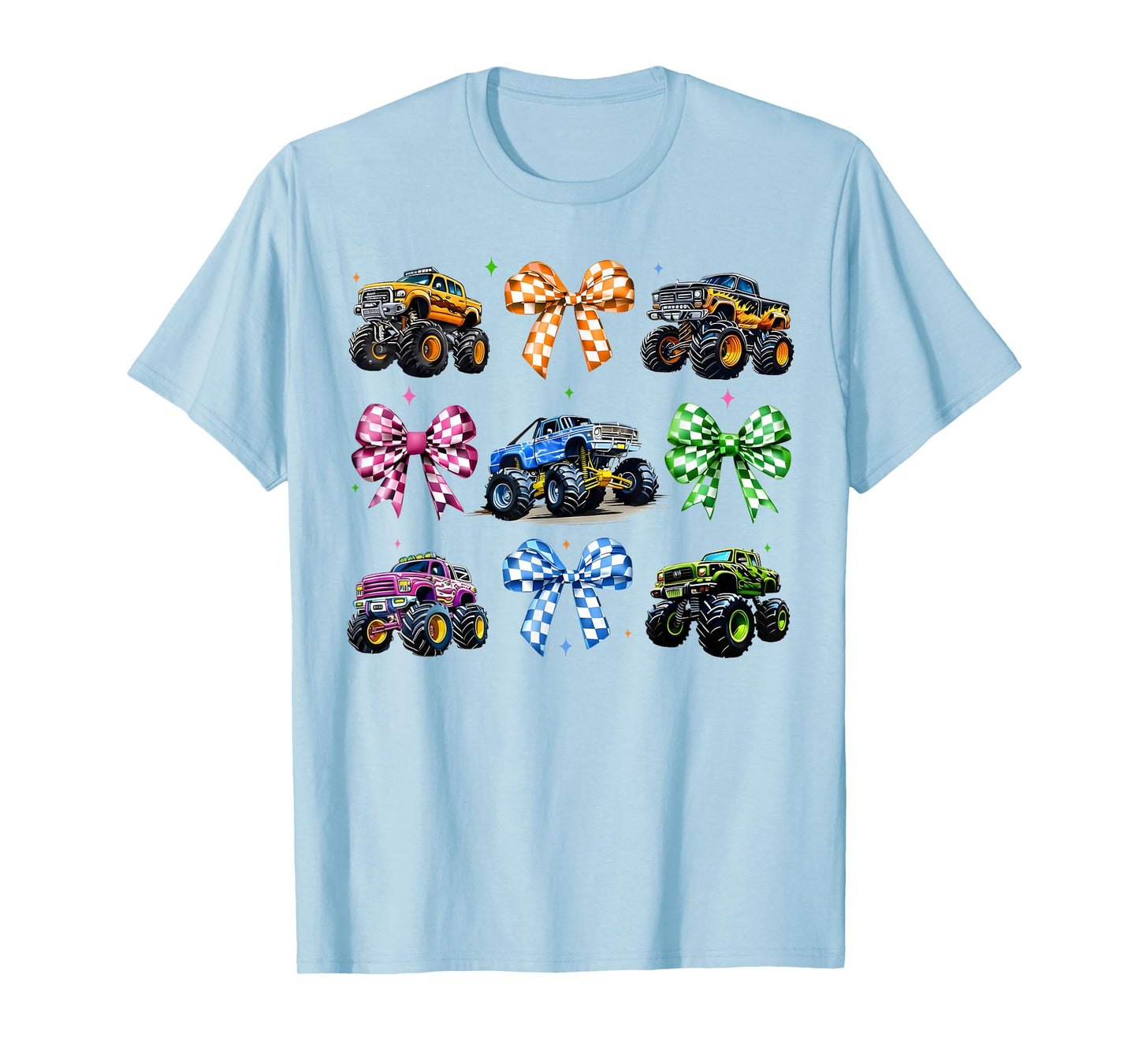 Monster Truck 4 Wheeler Offroad Girl Coquette Bow Pink Mom T-Shirt