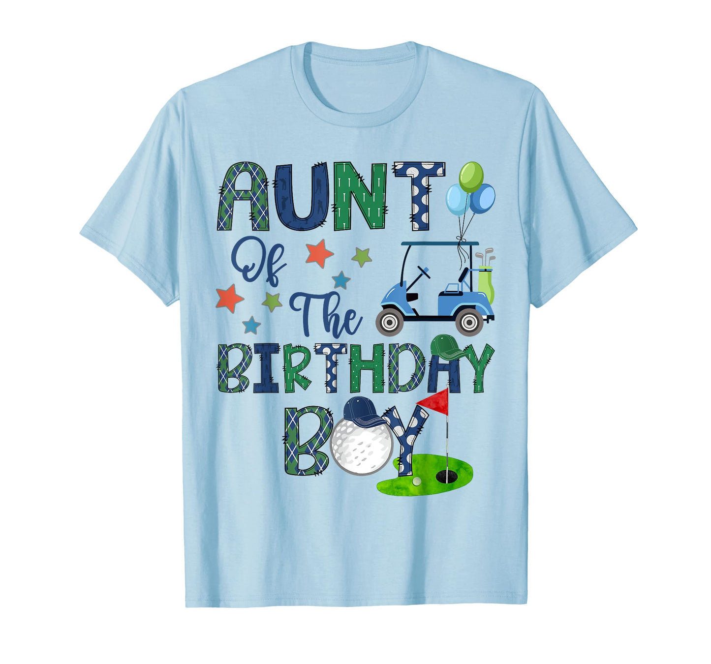 Aunt Of The Birthday Boy Hole In One Golf Lover T-Shirt