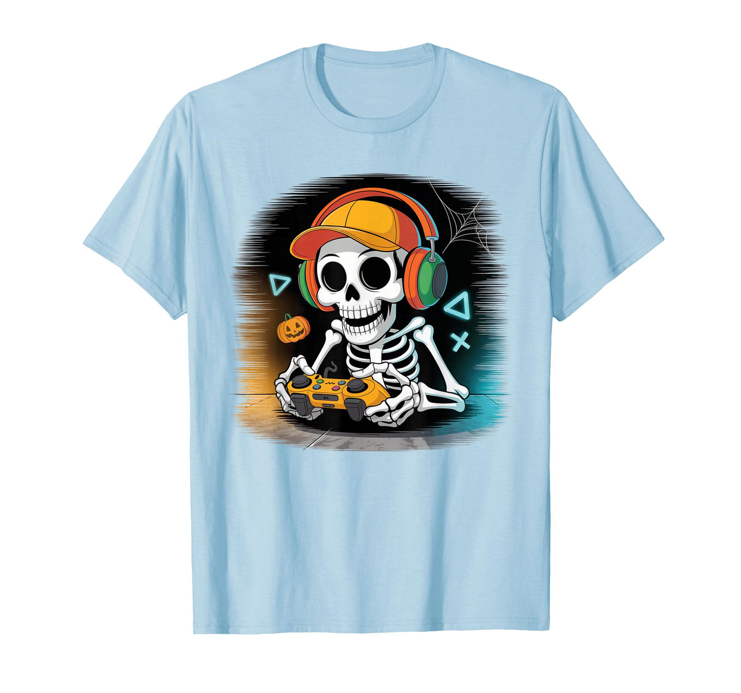 Boy Toddler Halloween Skeleton Gamer Video Gaming Boys Kids T-Shirt