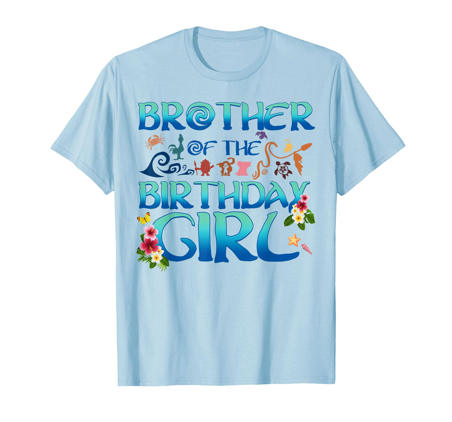 Brother Of The Birthday Girl Cute Oceania Adventure Family T-Shirt
