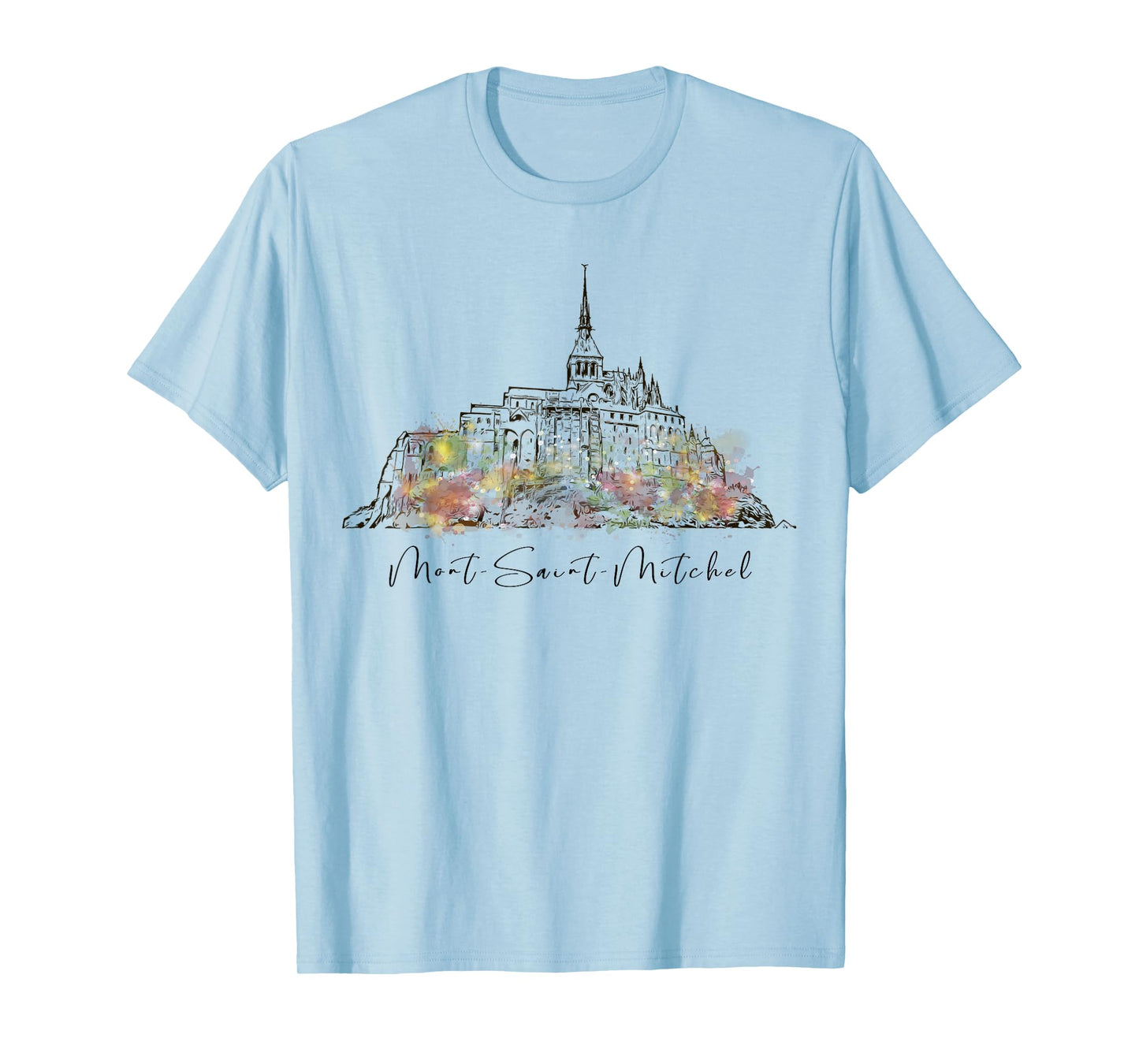France Normandy Mont Saint Michel Europe French Vacation Tee T-Shirt