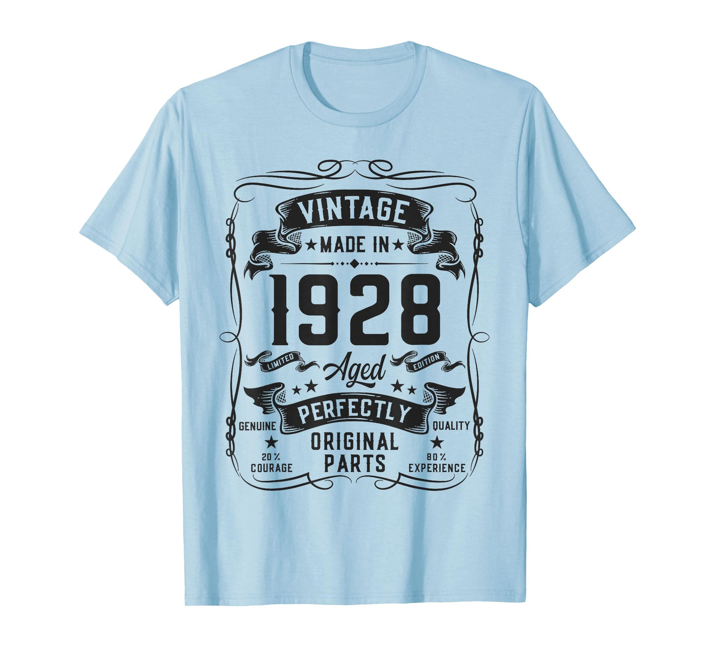 Vintage 1928 98yr 98th Birthday Gifts for Men 98 Years Old T-Shirt