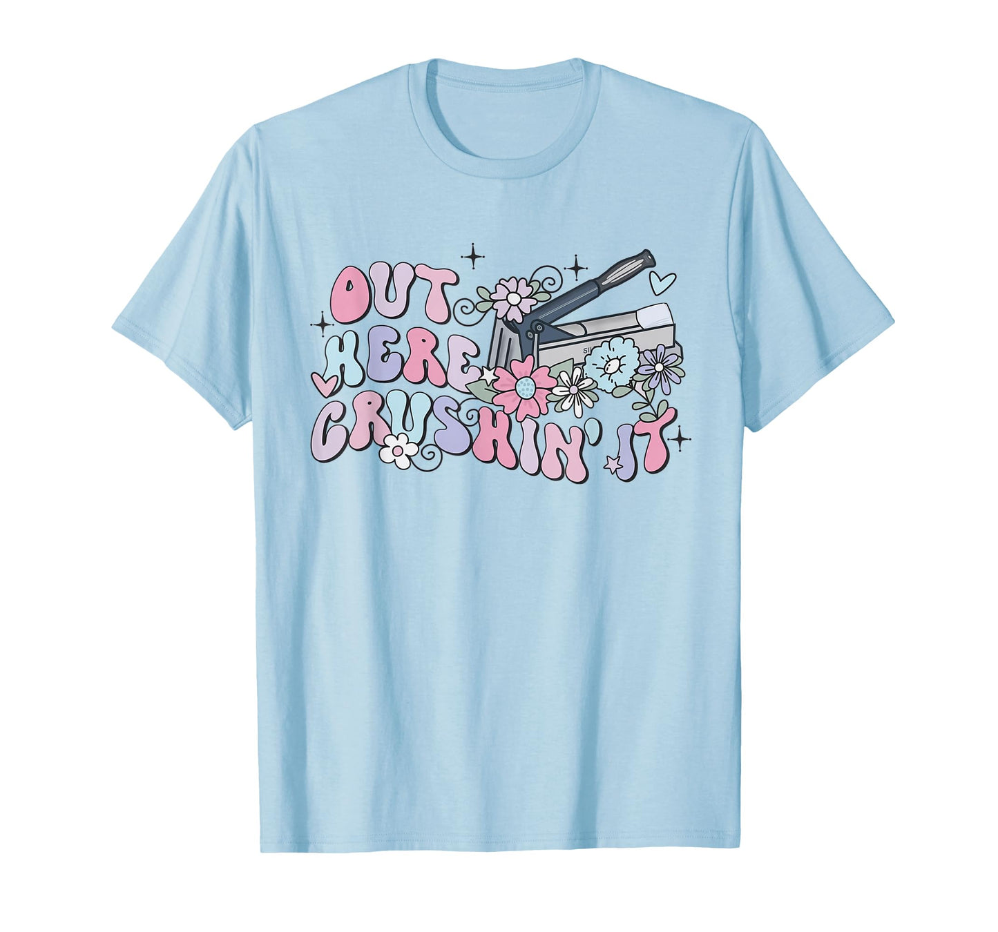 Retro Groovy Flower Medication Aide Out Here Crushin' It LPN T-Shirt