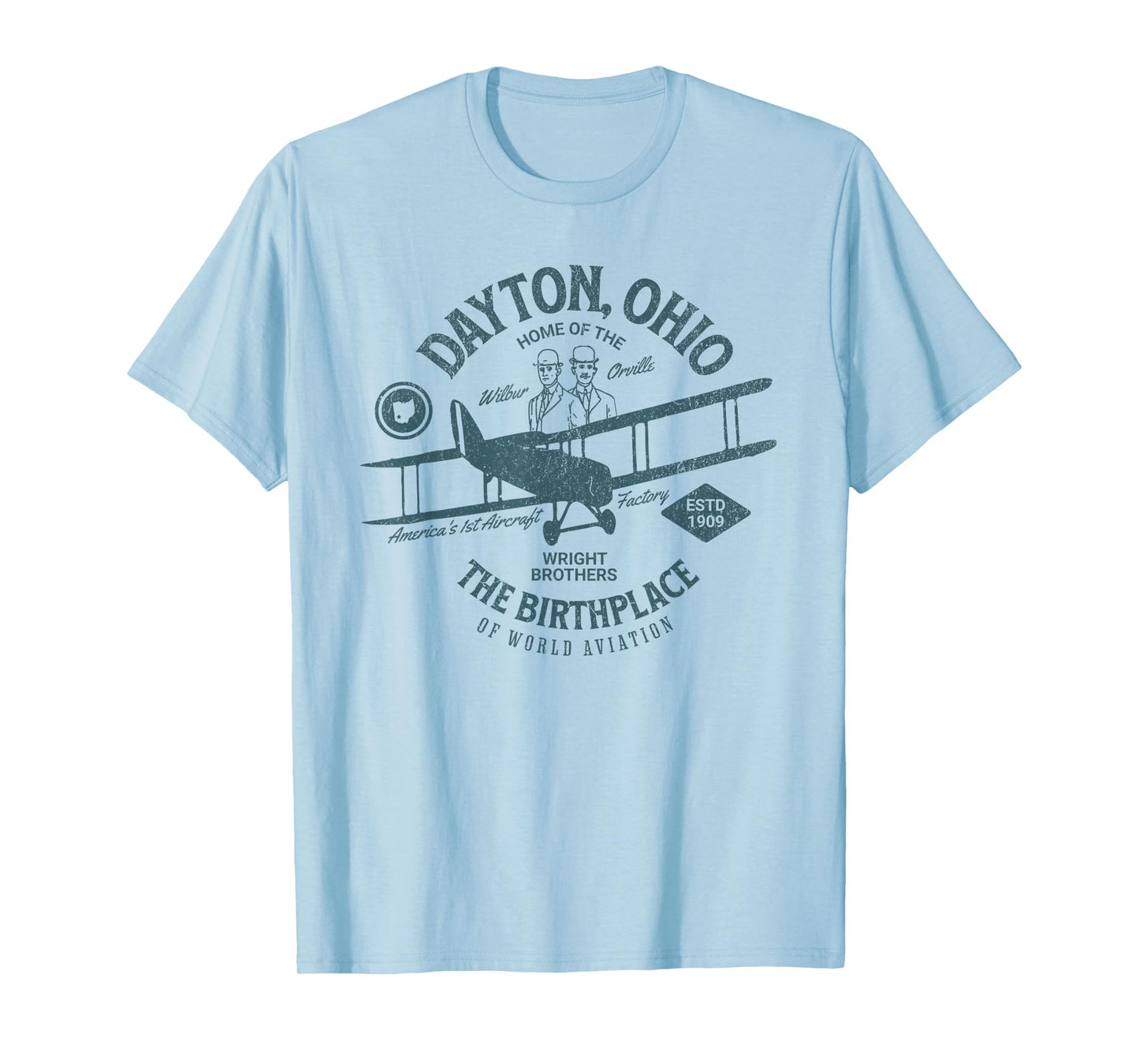 Dayton, Ohio Birthplace of World Aviation Airplane History T-Shirt