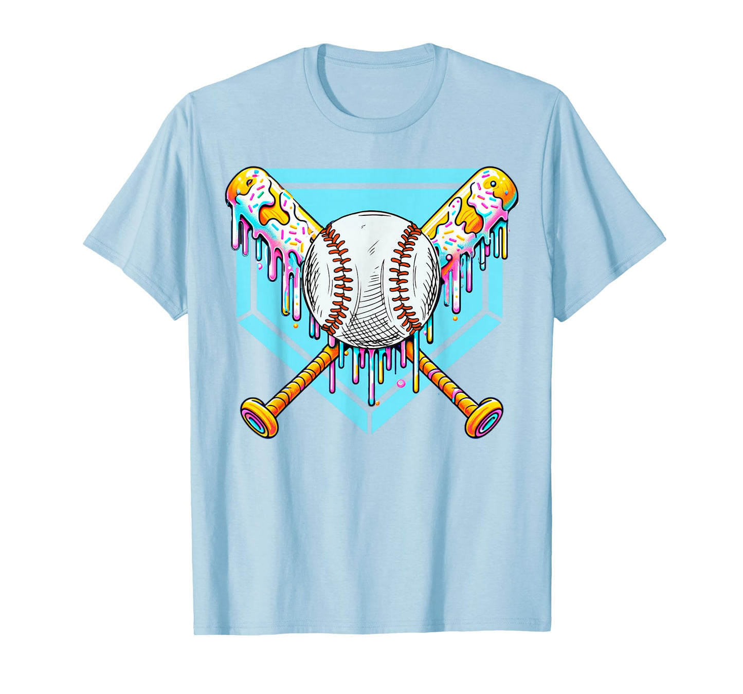 Baseball Drip Boys Ice Cream Drip Sweet Swing Sports T-Shirt