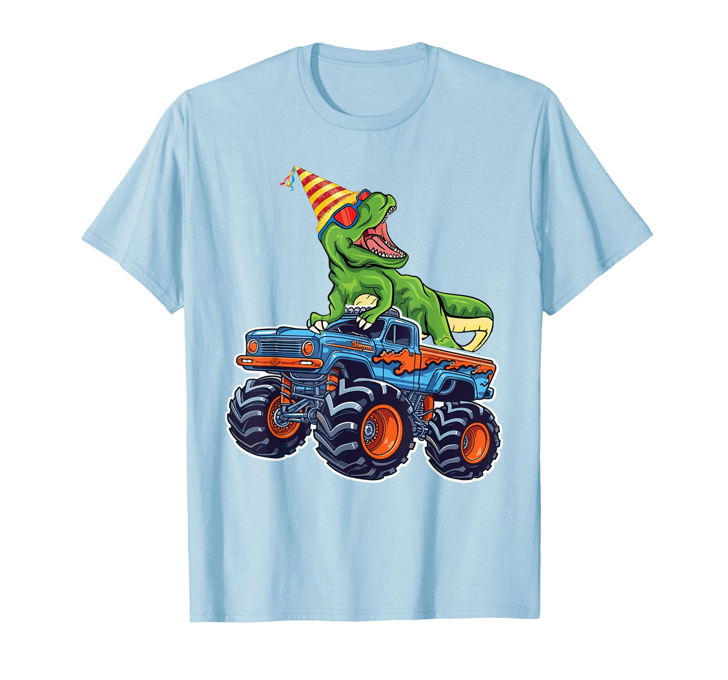 Monster Truck Dinosaur Birthday Party Monster Truck Boy T-Shirt
