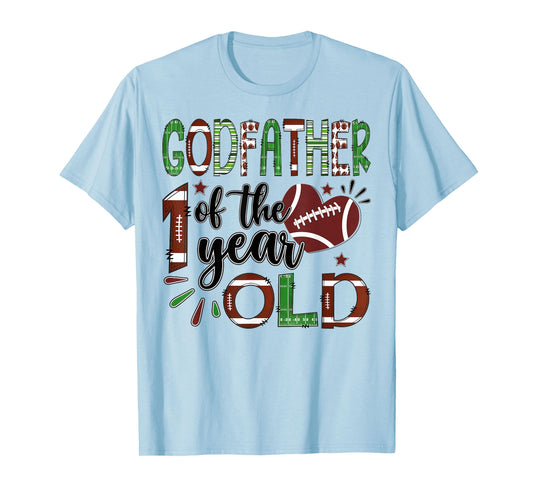 Godfather of The 1 Year Old Football 1st Birthday Boy T-Shirt