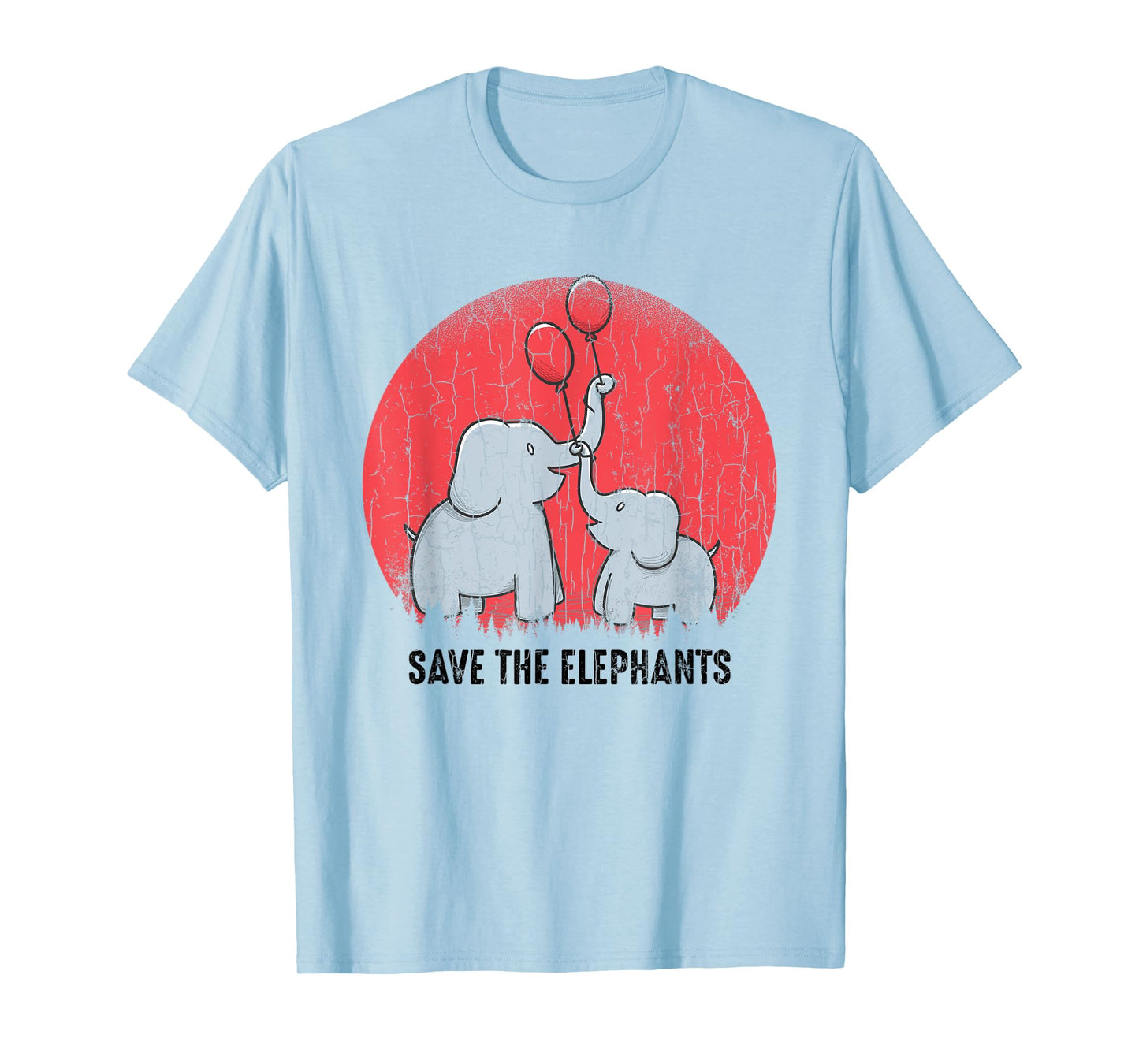 Save The Elephants Funny Elephant Lover Boys Girls Graphic T-Shirt