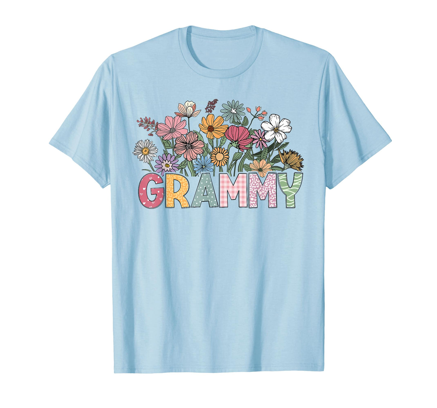 Grammy Mothers Day Shirt For Grandma Wildflower Floral Women T-Shirt