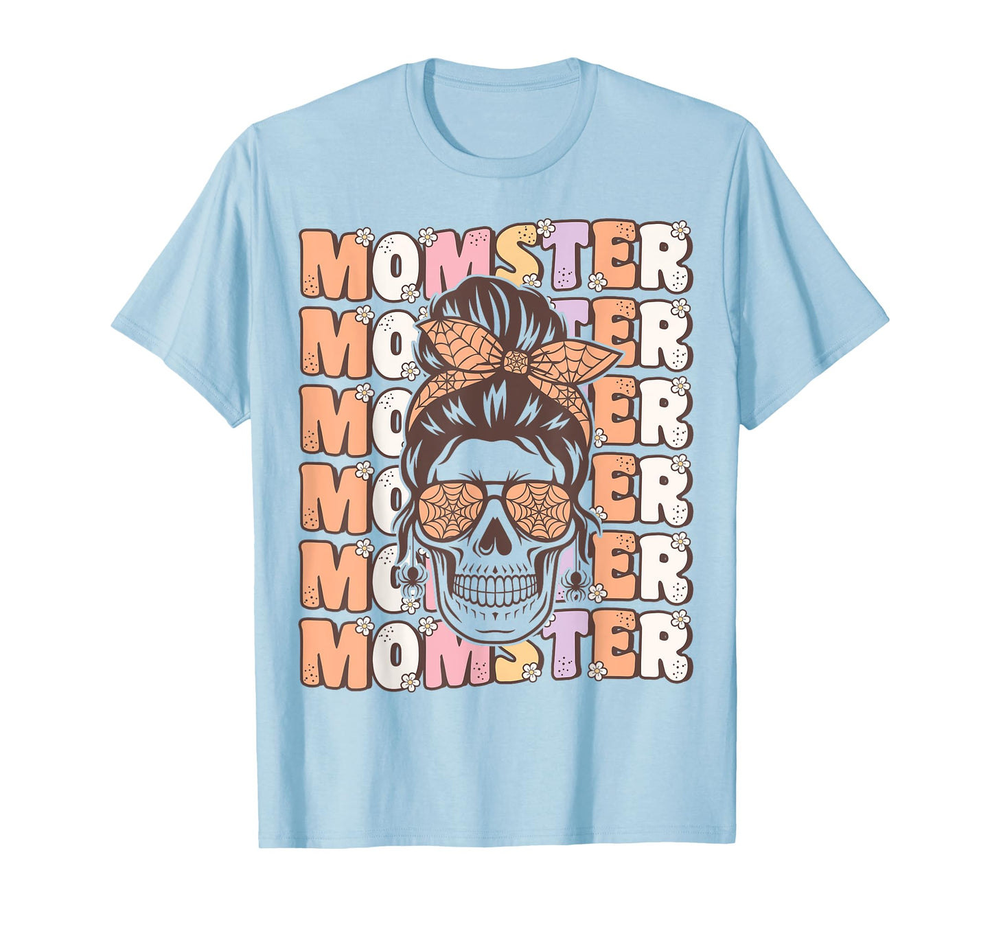 Funny Momster Spooky Mama Groovy Halloween Costume for Moms T-Shirt