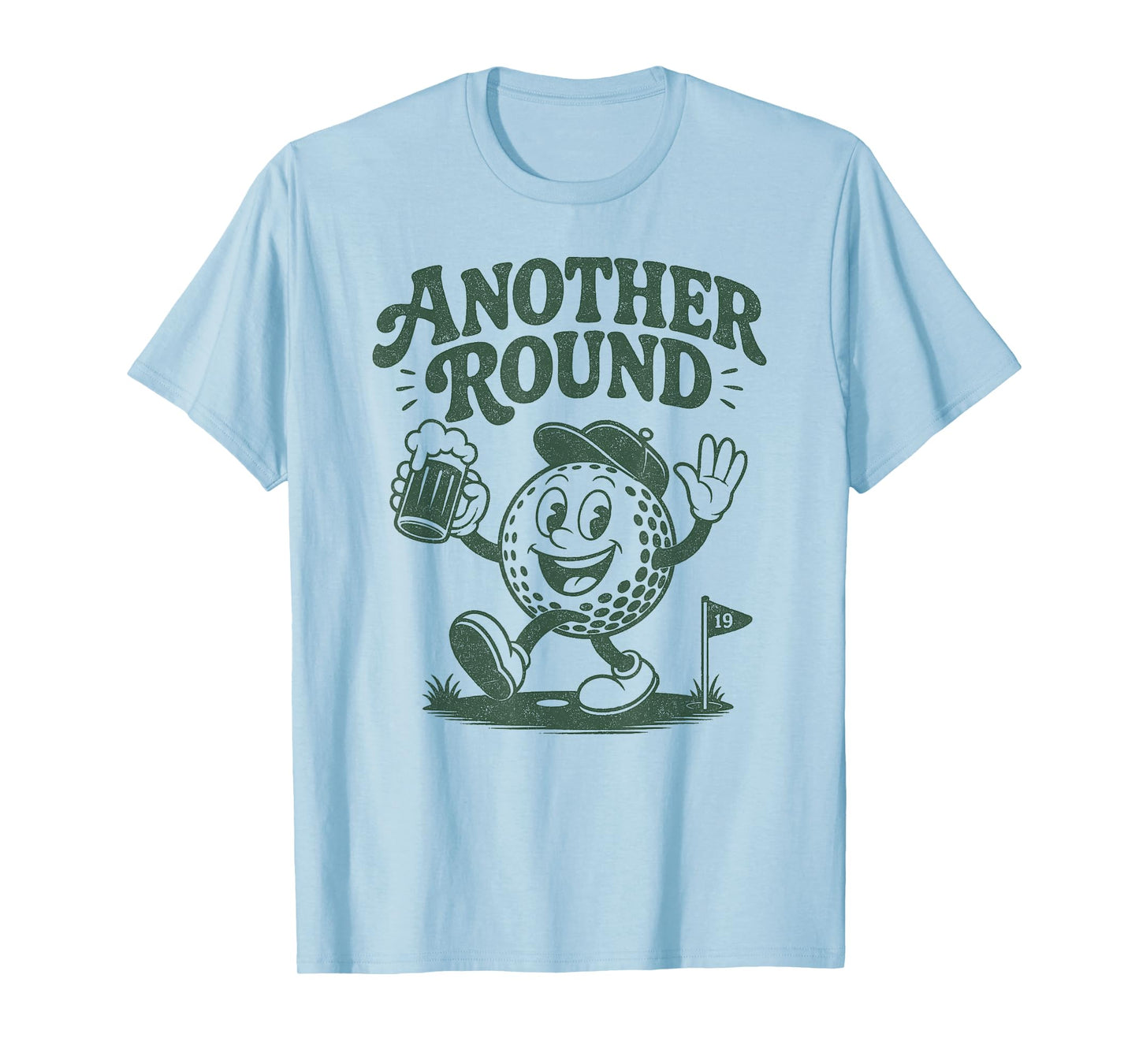 Another Round - Funny Retro Golf Drinking Men Woman T-Shirt