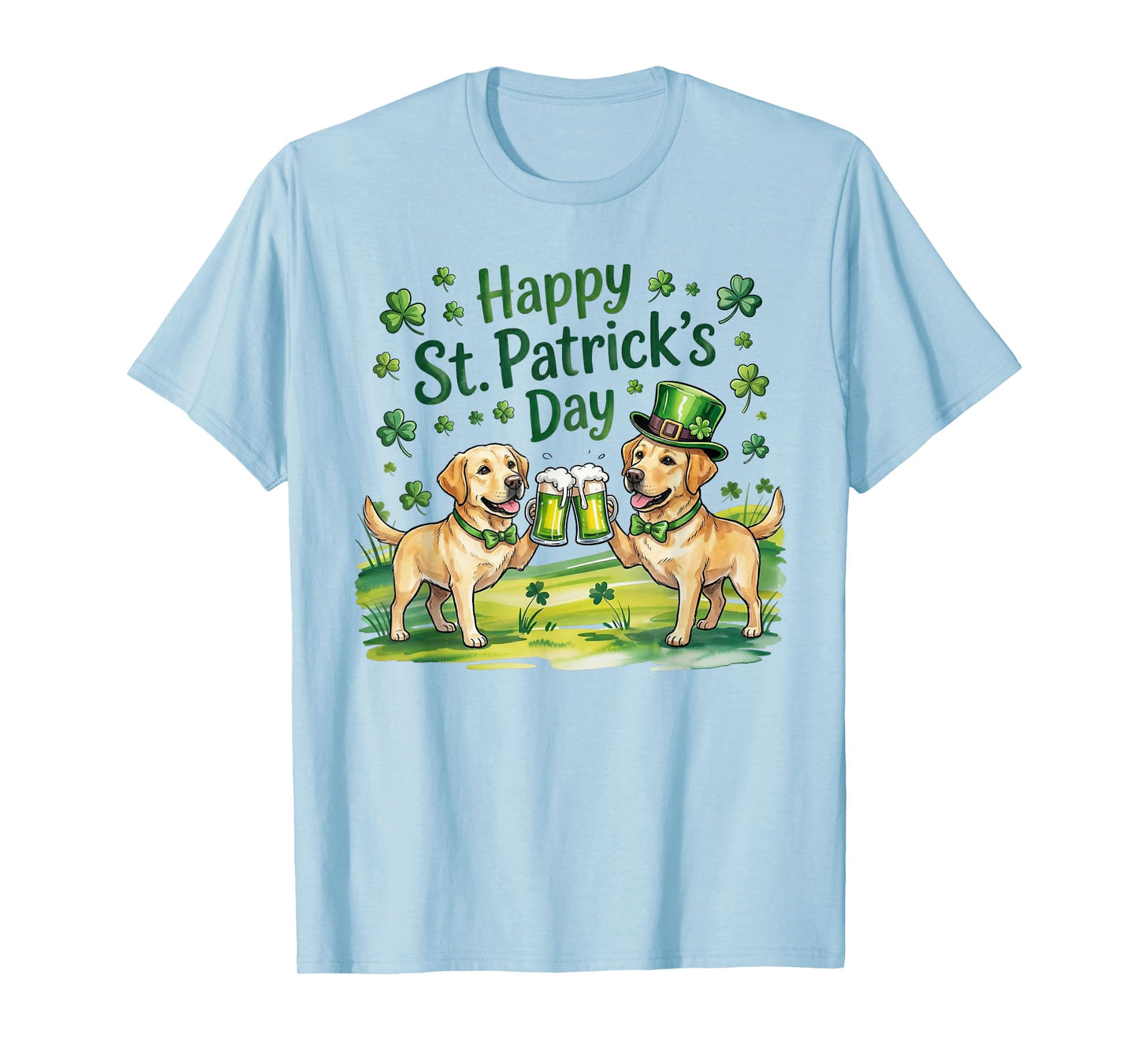 St Patrick’s Day Labradors Retriever Dog T-Shirt