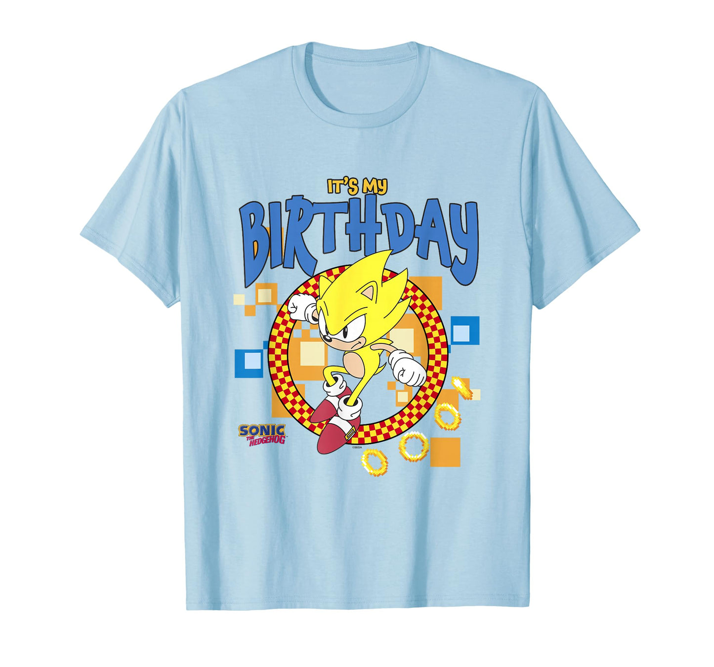 Sonic The Hedgehog Birthday It's My B-Day Super Sonic T-Shirt