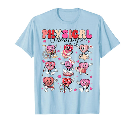 Happy Valentine Pediatric Physical Therapy PT PTA T-Shirt