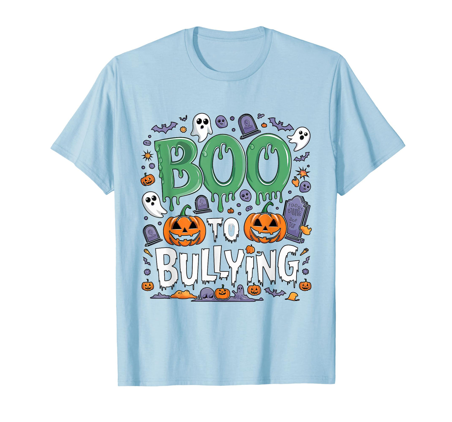 Boo Anti Bullying Funny Halloween Orange Unity Day Boys T-Shirt