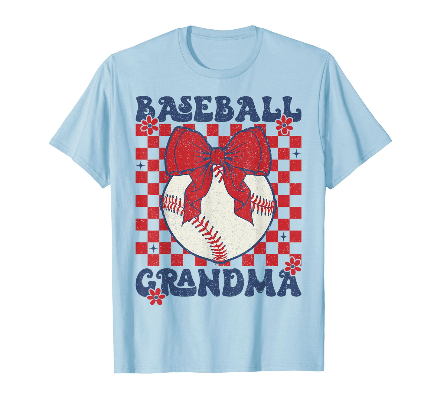 Baseball Grandma Coquette Bow Game Day Grandma T-Shirt