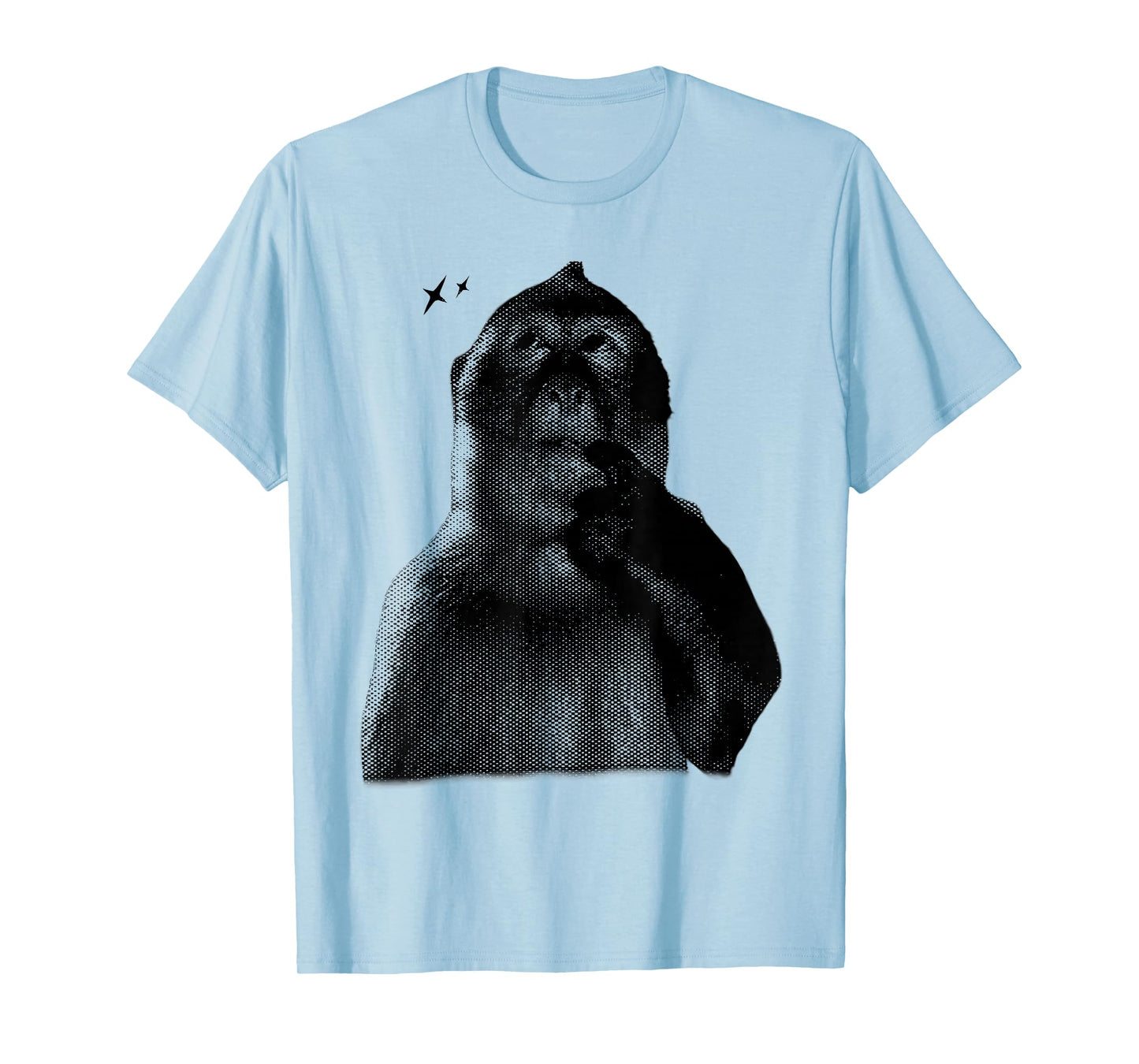Funny Thinking Monkey Meme 2YK Graphic T-Shirt