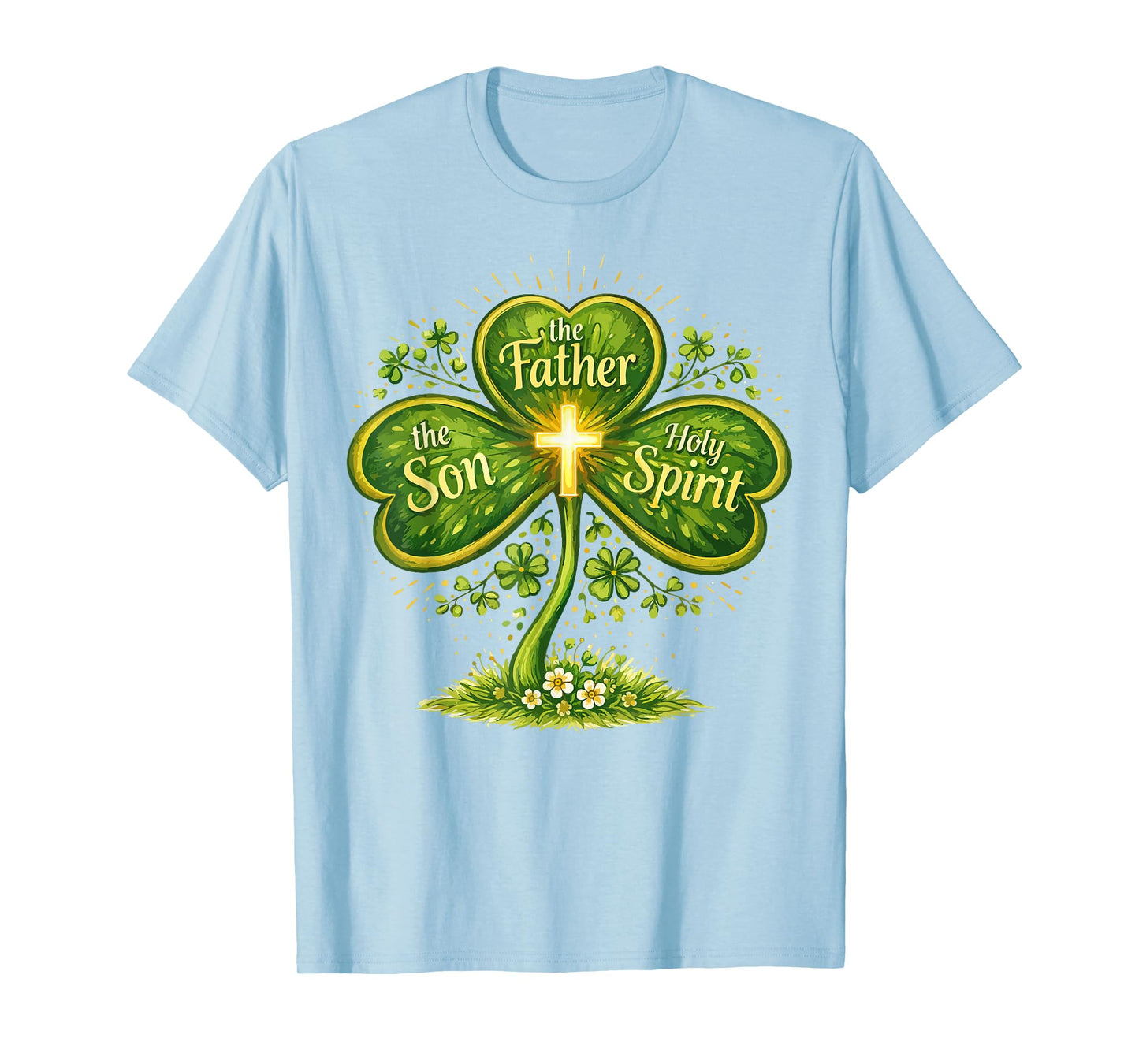 Father Son Holy Spirit St Patricks Day Christian Irish Women T-Shirt