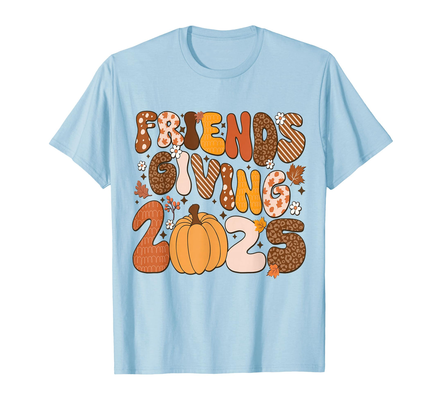 Retro Friends Giving 2025 Thanksgiving Fall Friendsgiving T-Shirt
