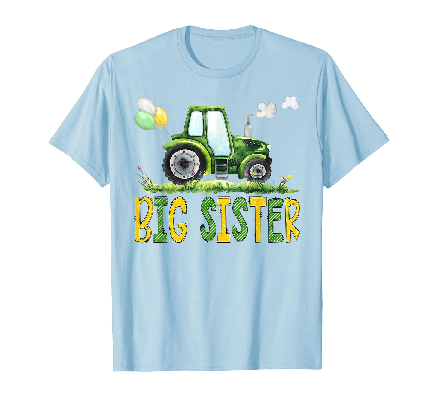 Big Sister of The Birthday Boy Tractor Farm Truck Matching T-Shirt