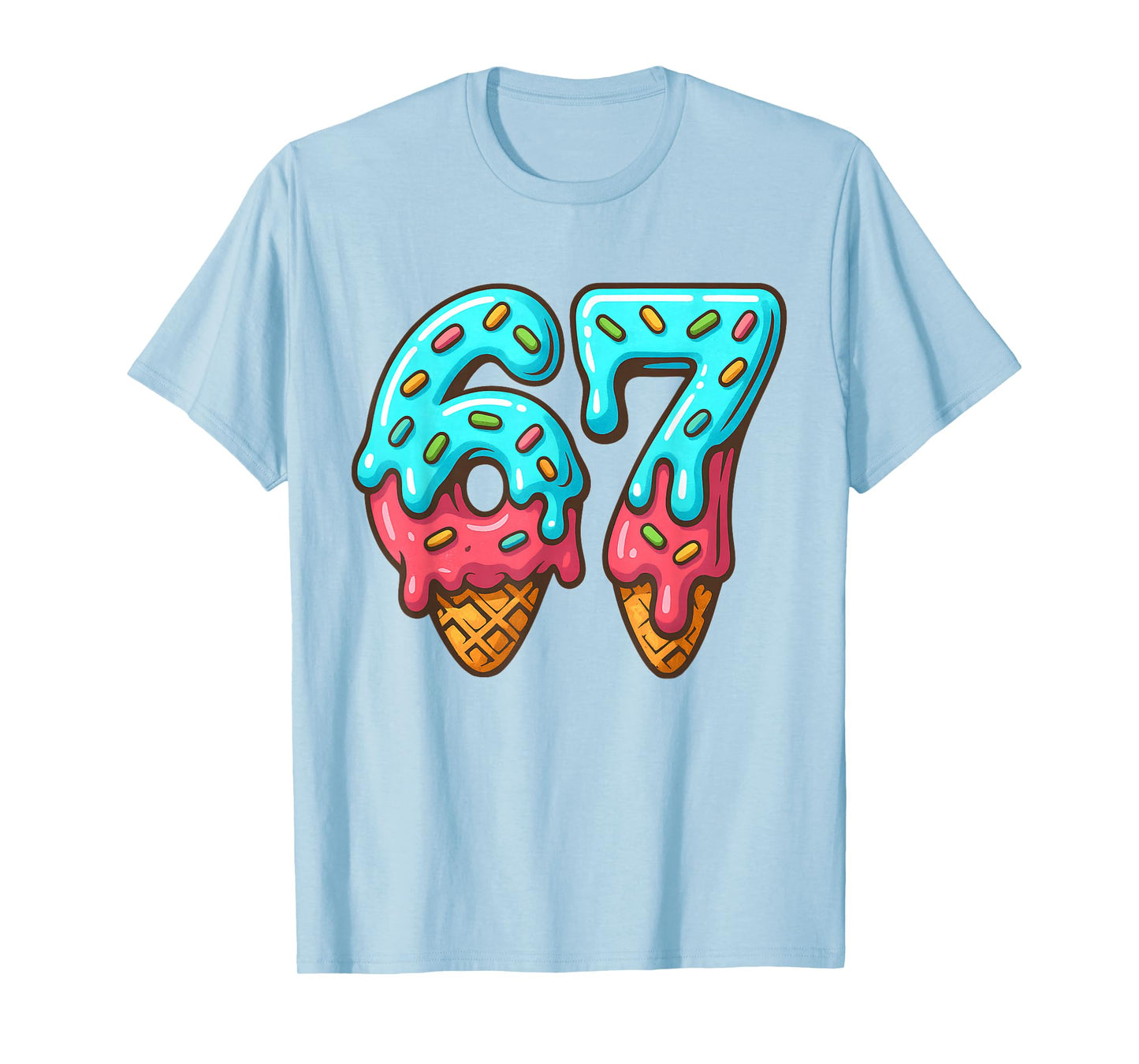 67 Meme Trendy Cream Halloween Funny Six Seven Gen Alpha Z T-Shirt