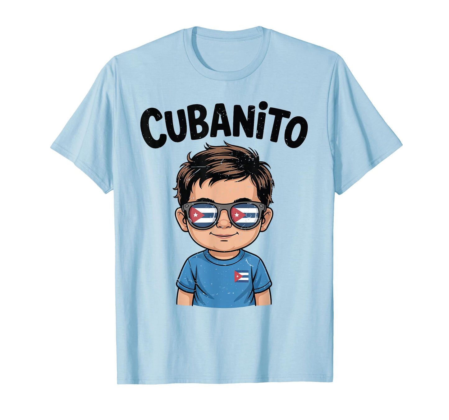 Cubanito Toddler Boy Cuban Hispanic Heritage Month Cuba Flag T-Shirt