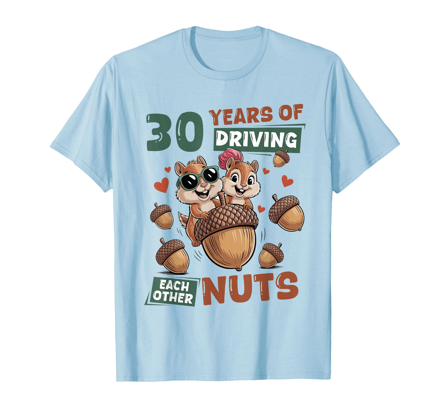 30th Wedding Anniversary 30 Years Couple Matching Squirrel T-Shirt