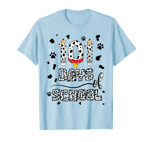 100 Days of School Dalmatian Dog Teacher Kids T-Shirt