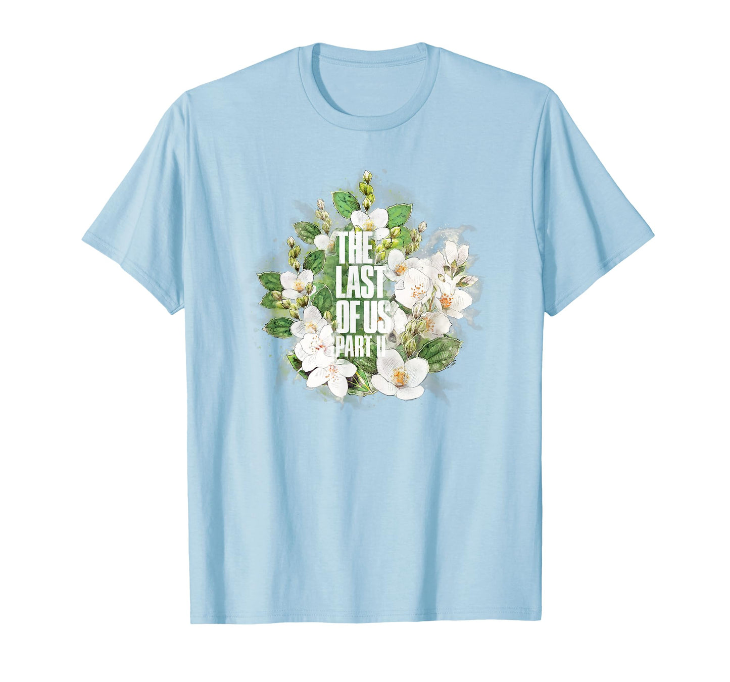 The Last of Us Part II Watercolor Floral Big Chest Logo T-Shirt