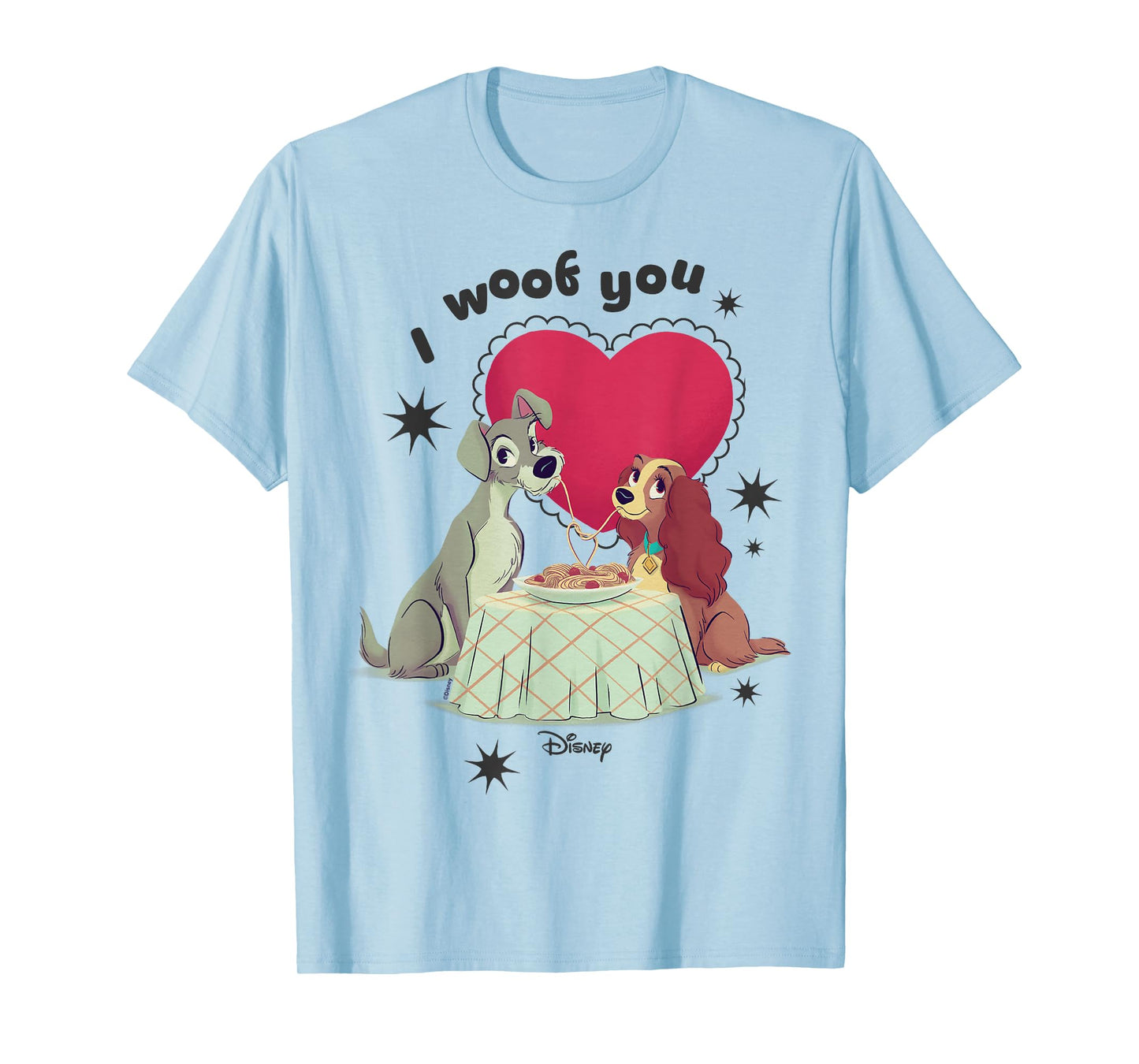 Disney Lady and The Tramp I Woof You T-Shirt