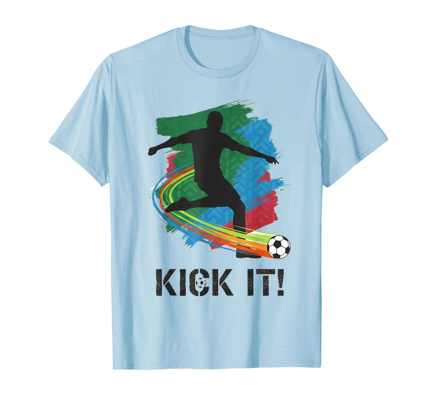 Kick It Soccer Player Silhouette Graphic Tee for Fans T-Shirt