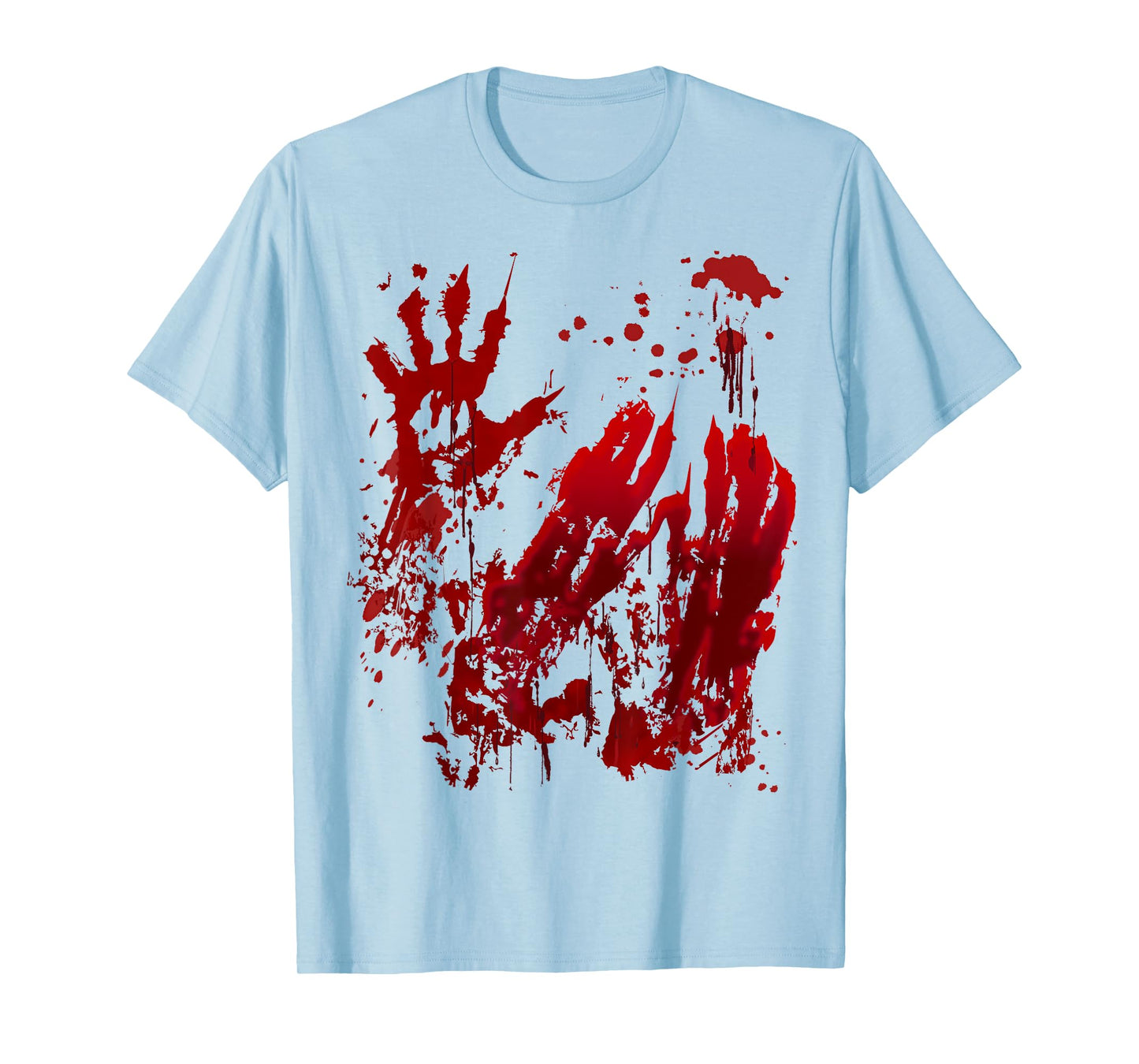 Bloody Halloween Shirt Blood Splatter Zombie Hand Graphic T-Shirt