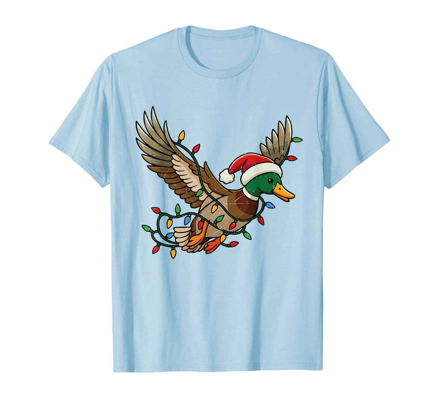 Mallard Duck Light Christmas Hunting Pajama Toddler Boy Men T-Shirt