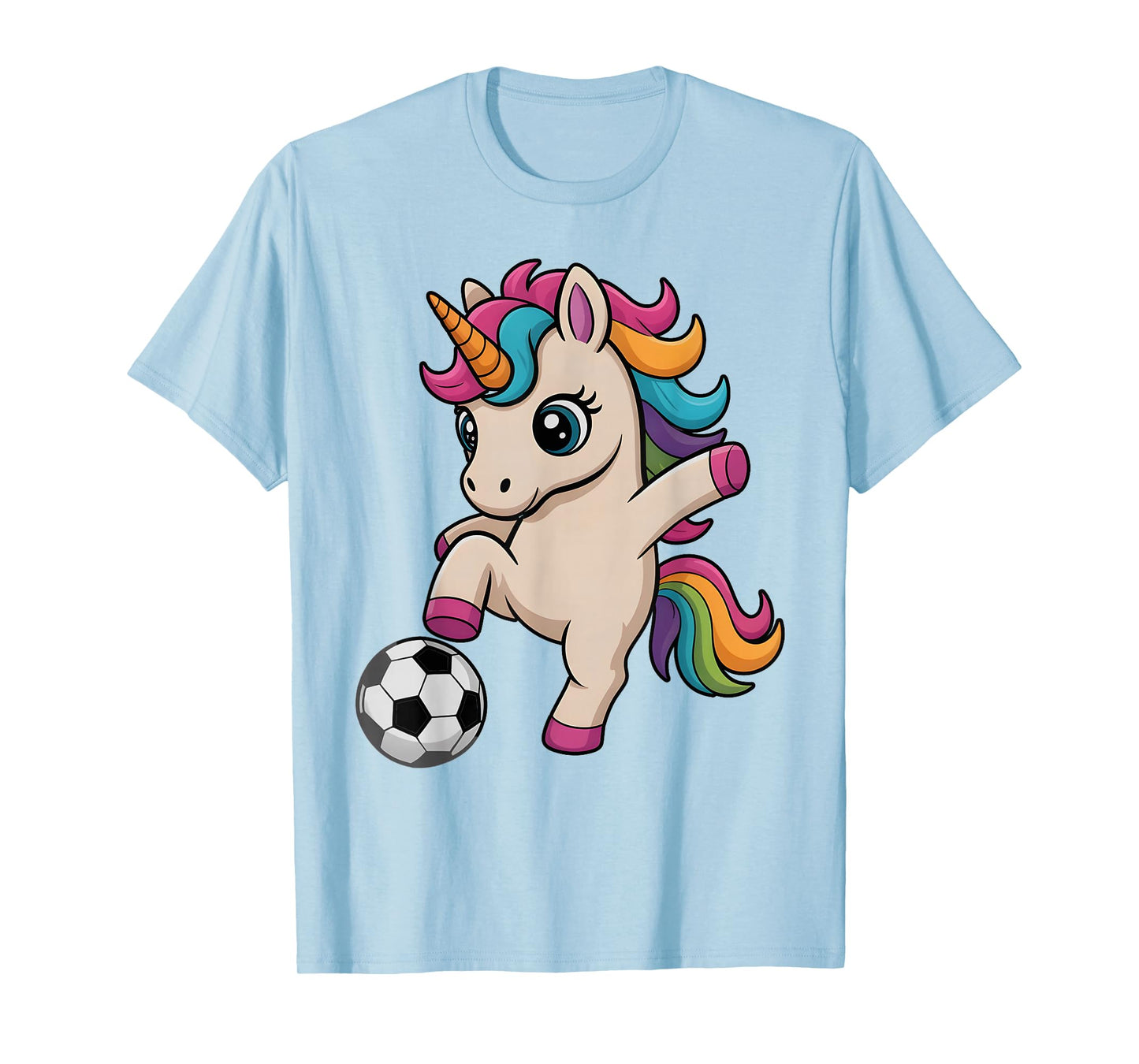 Cute Unicorn Soccer Just Girl Who Loves Kickin' Coach Mama T-Shirt