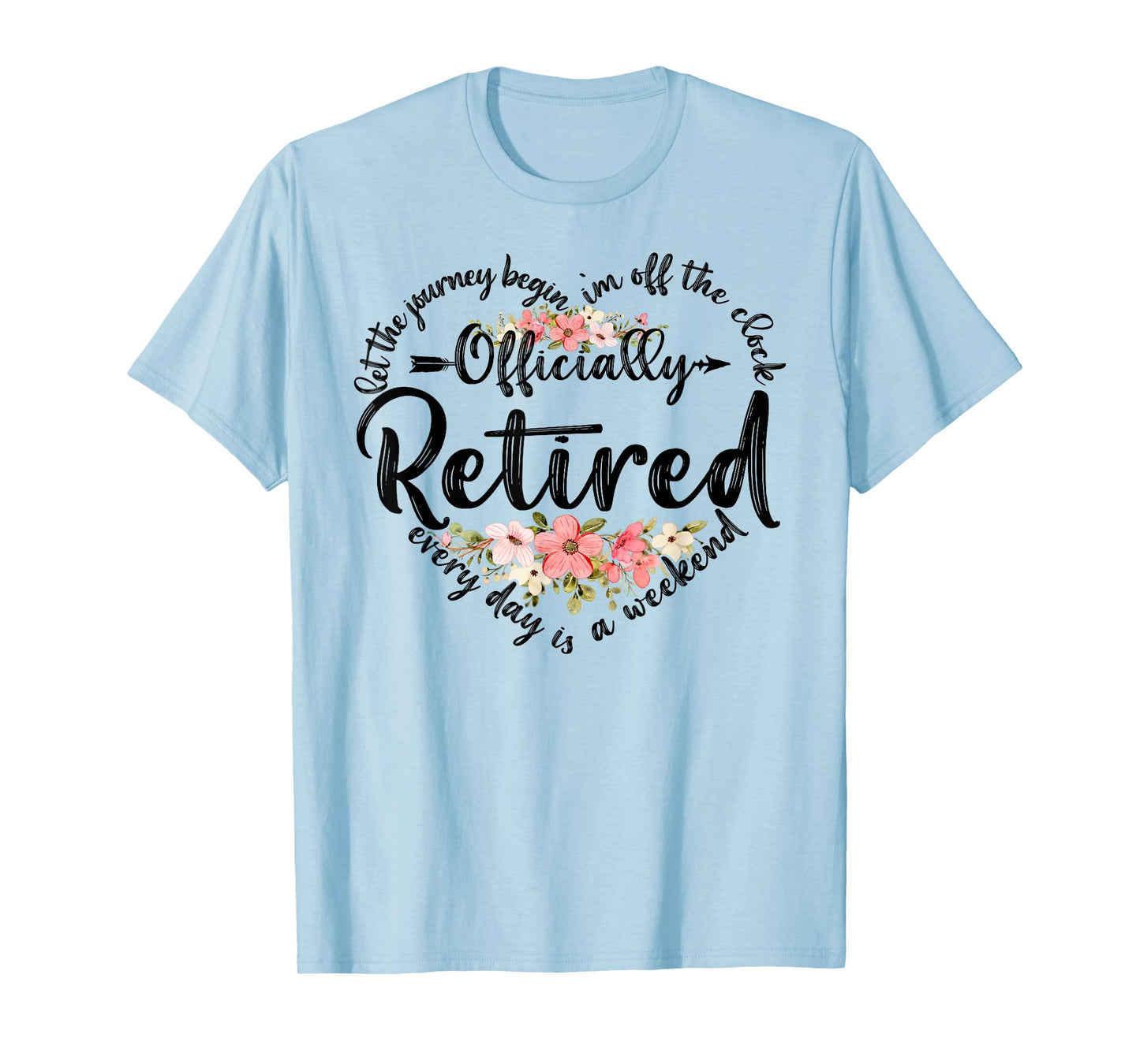 Officially Retired Heart Cute Retirement Gifts For Women T-Shirt