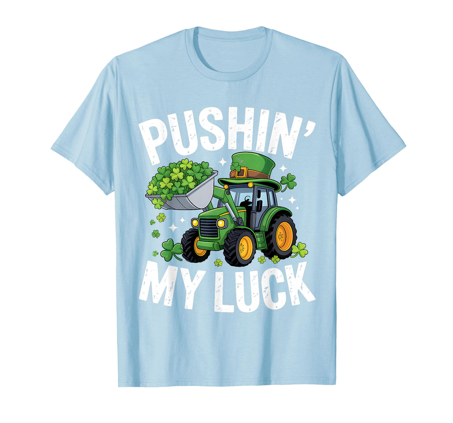 Pushing My Luck Tractor St Patricks Day Boys Toddler Kids T-Shirt