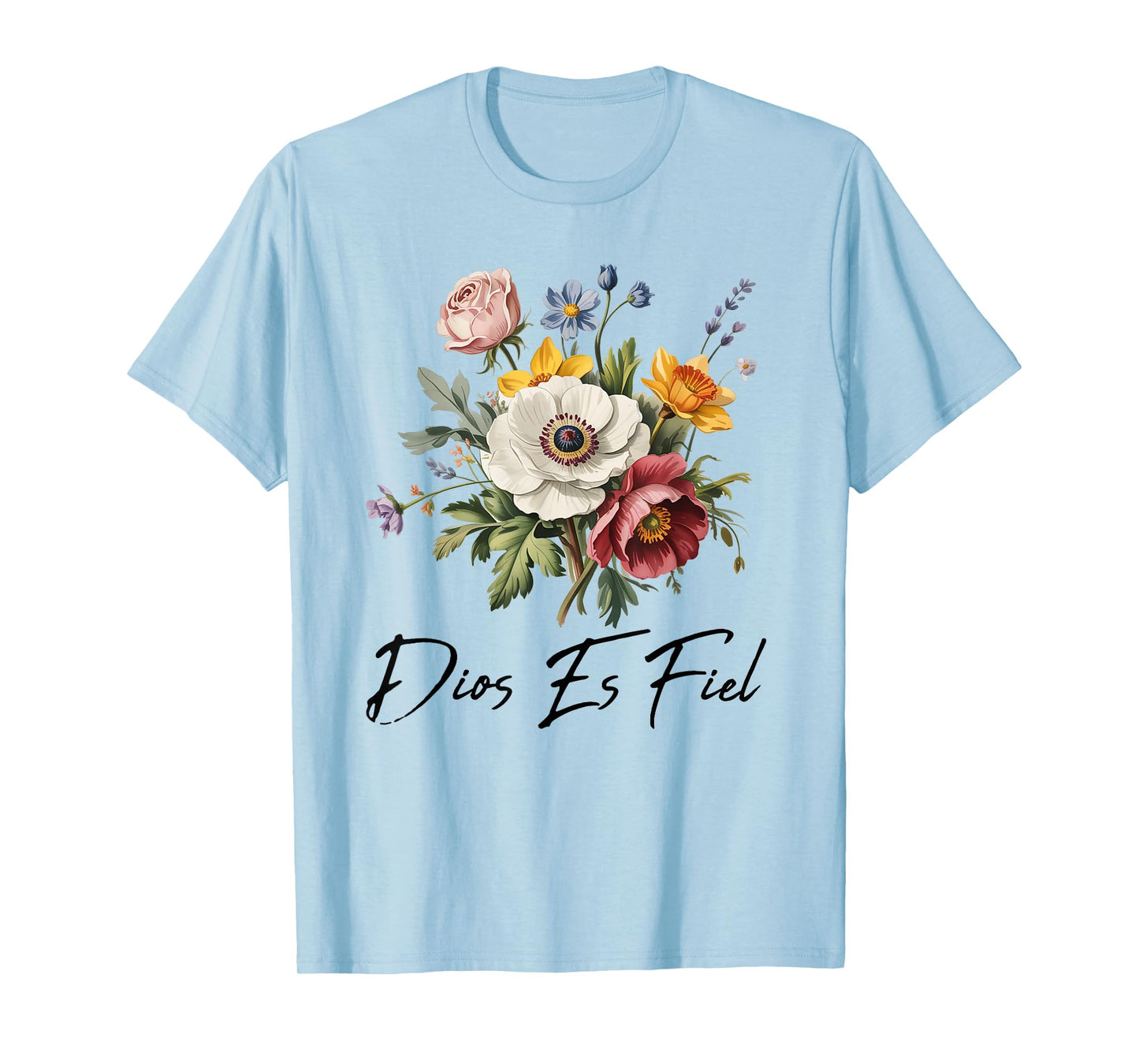 Christian Bible Verse in Spanish Dios ES Fiel Cristianos T-Shirt