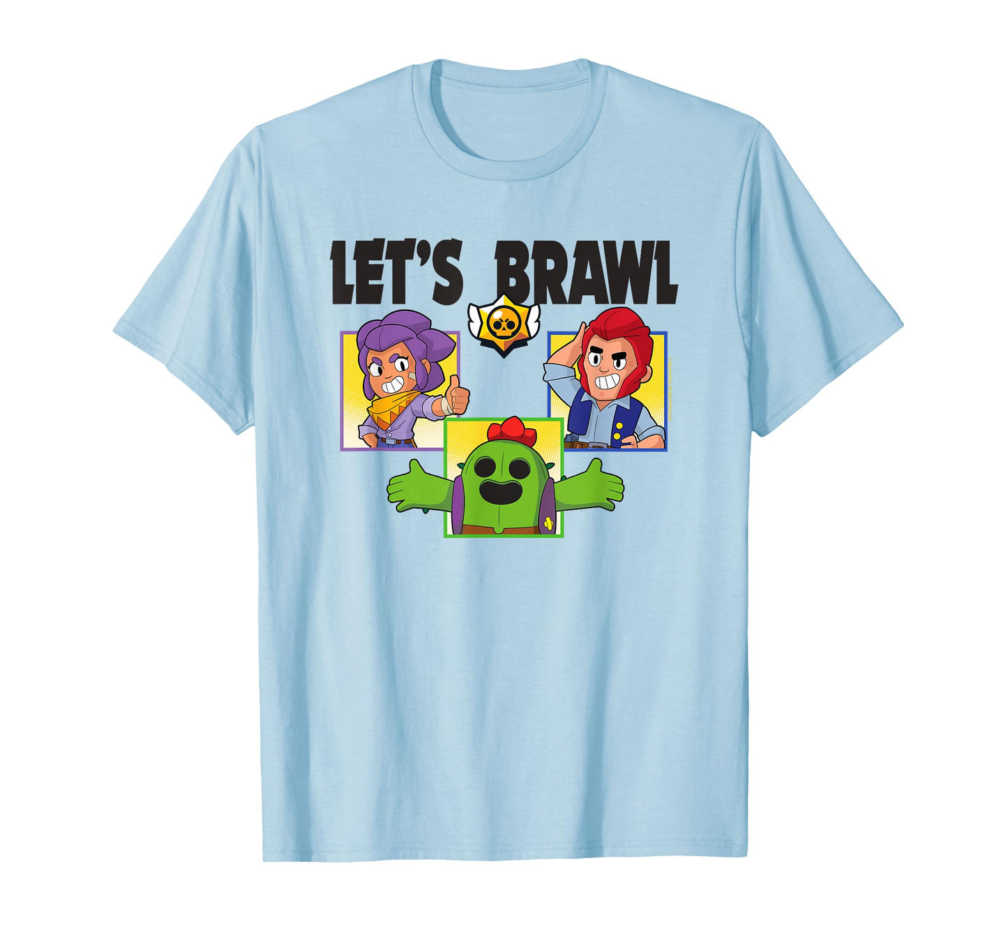 Brawl Stars Let's Brawl Colt Spike and Shelly Group Shot T-Shirt