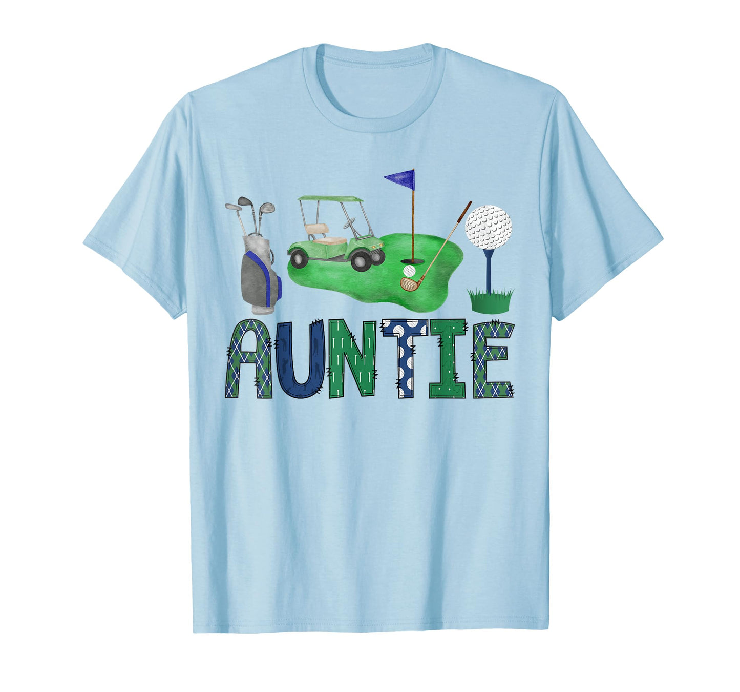 Auntie Of The Birthday Boy Hole in One Golf Sport Matching T-Shirt