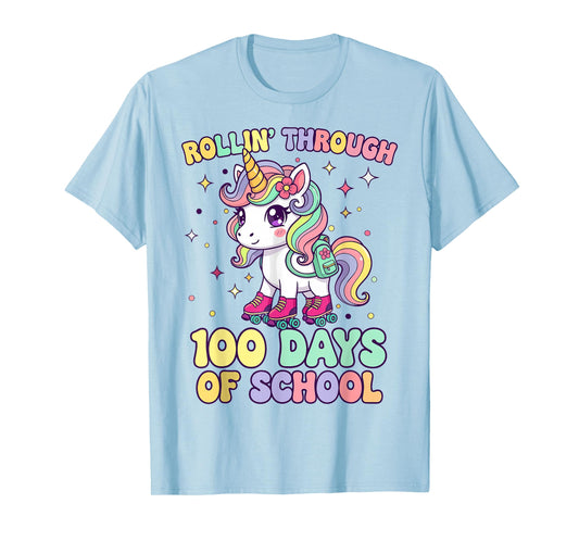 100th Day of School Unicorn 100 Days of School Kids Girls T-Shirt