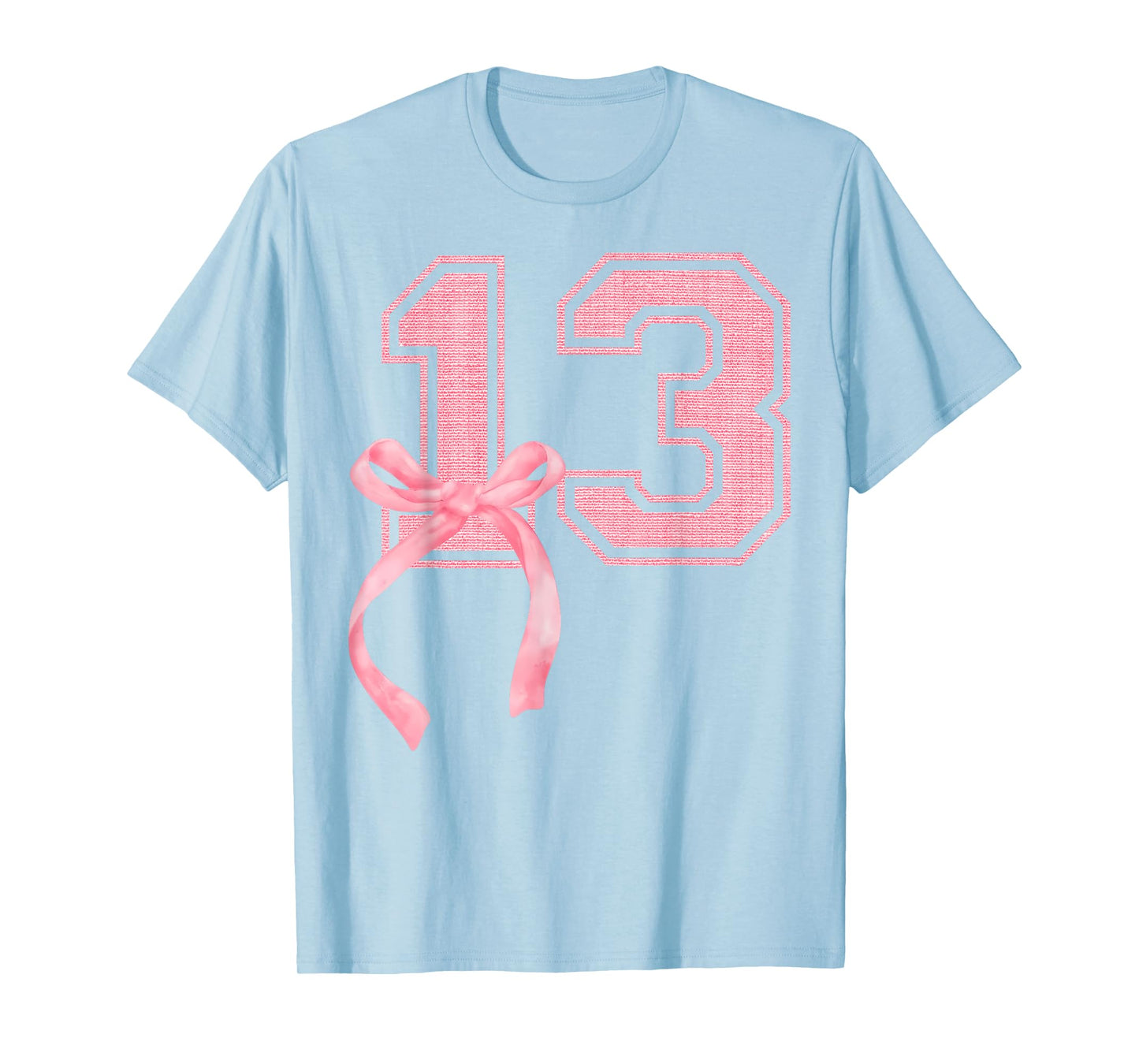 Birthday Girl Pink Coquette Bow 13 Year Old Aesthetic Girly T-Shirt