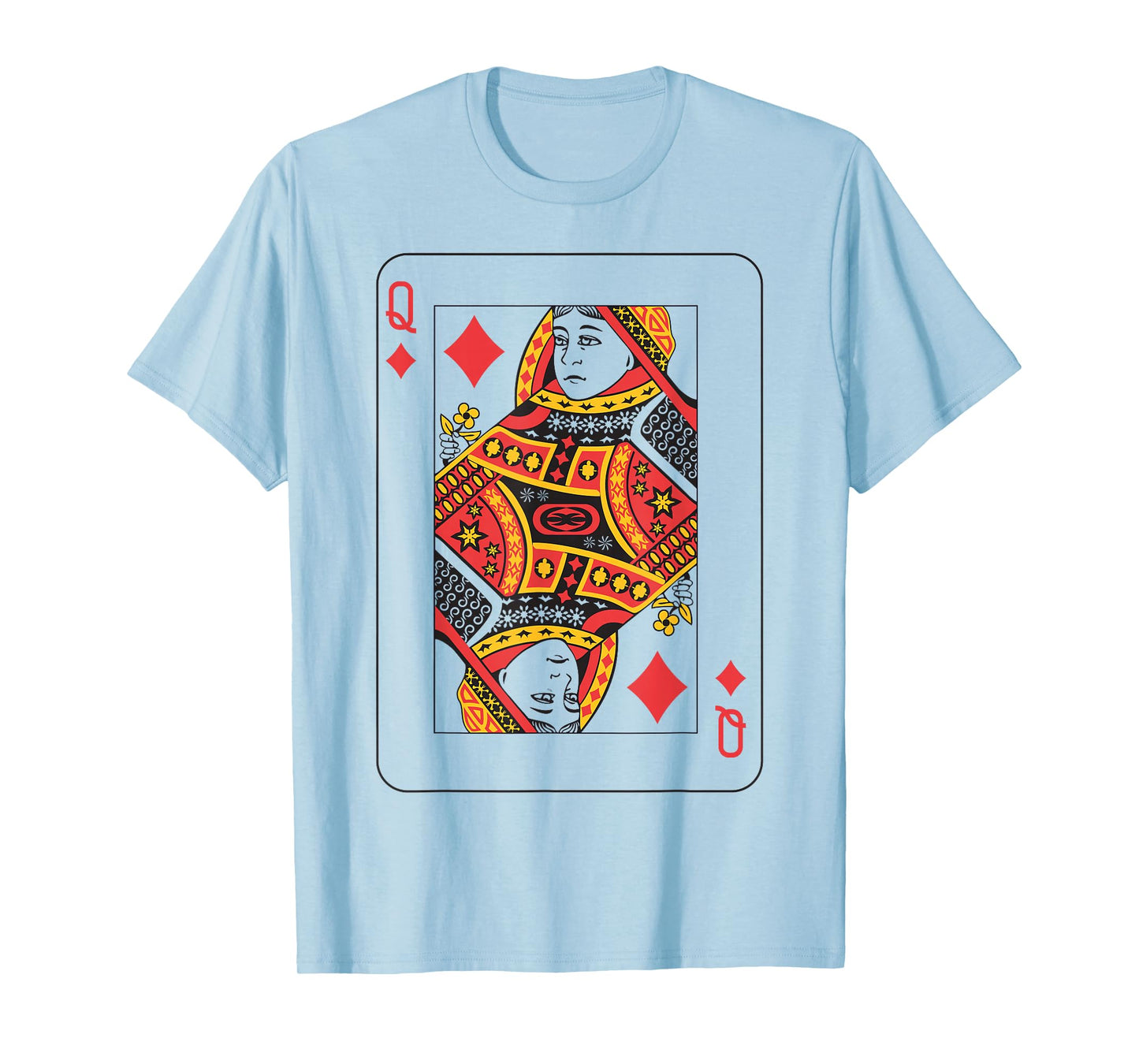 Queen of Diamonds | Deck of Cards Front and Back Costume T-Shirt