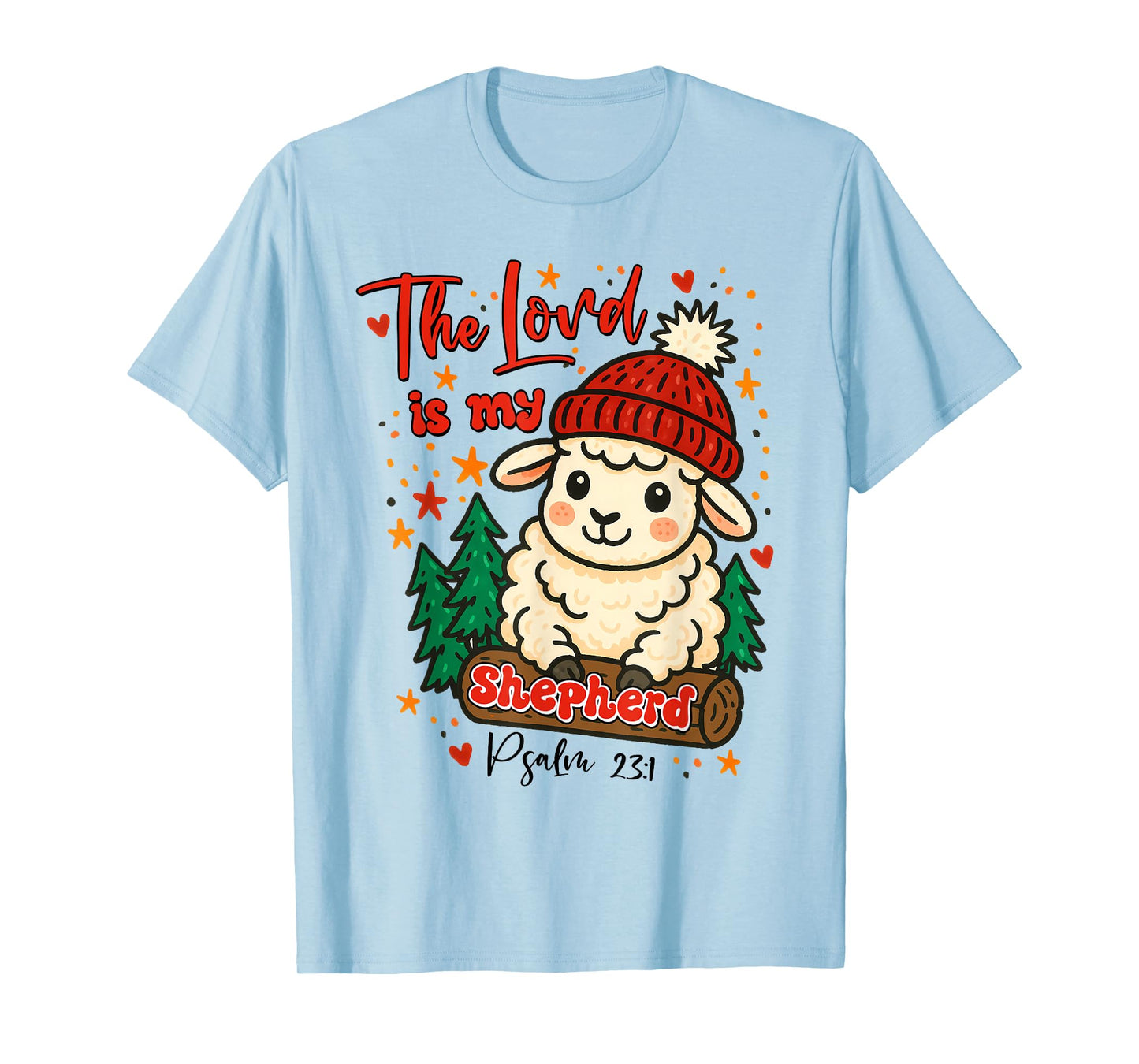 Christmas Xmas Vibes Christian The Lord is My Shepherd T-Shirt