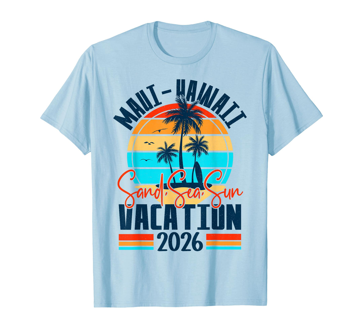 Maui Hawaii 2026 Vacation Souvenir Matching Family Group T-Shirt