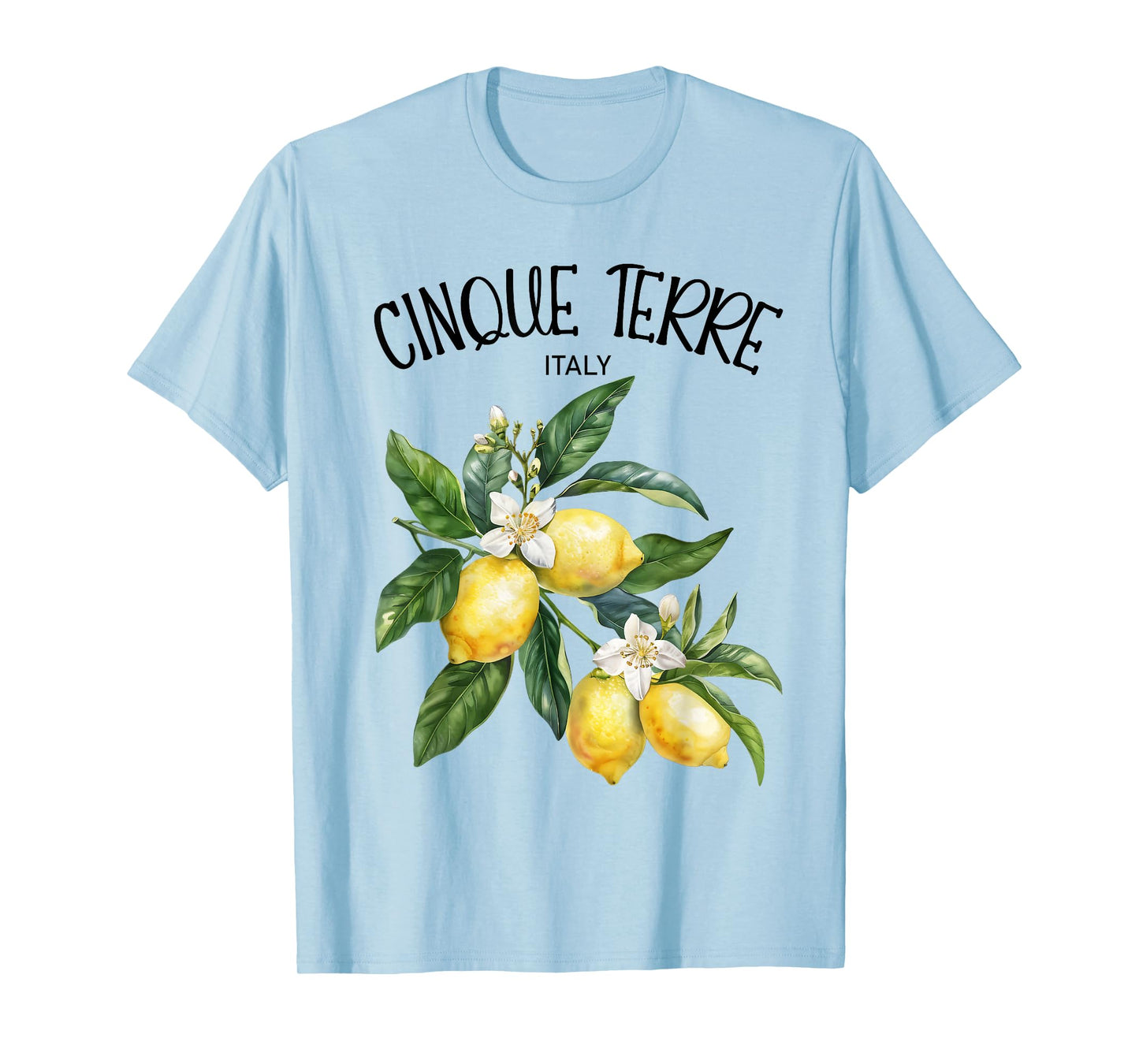Cinque Terre Lemon Art Italian Fruit Lover Italy Riviera T-Shirt