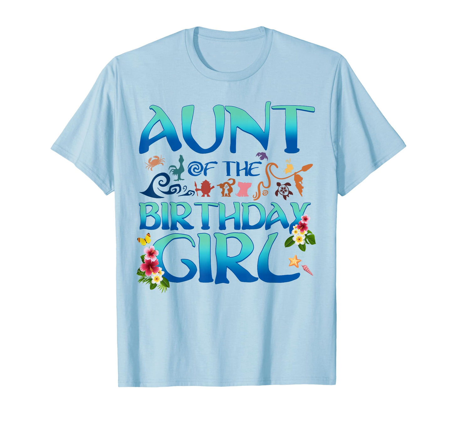 Aunt Of The Birthday Girl Matching Oceania Adventure Family T-Shirt