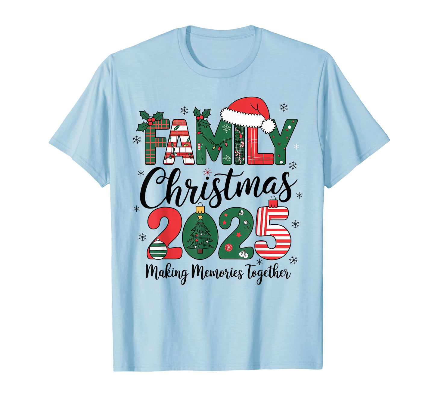Family Christmas 2025 Matching Outfit Xmas Squad Santa T-Shirt