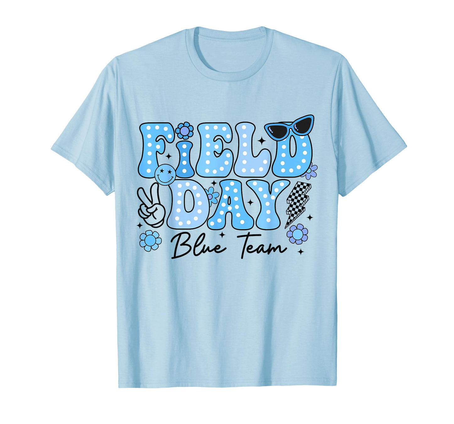 Field Day Blue Team Color Field Trip Team Game Competition T-Shirt
