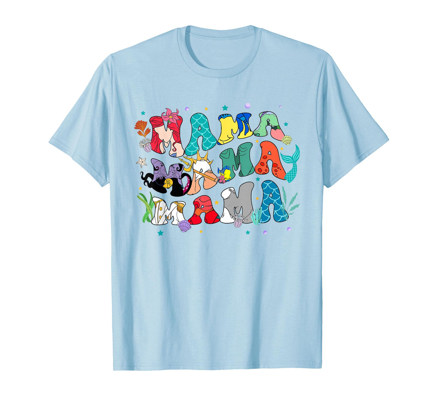 Mama Mermaidd Mom Mommy Family Birthday Party Mother's Day T-Shirt