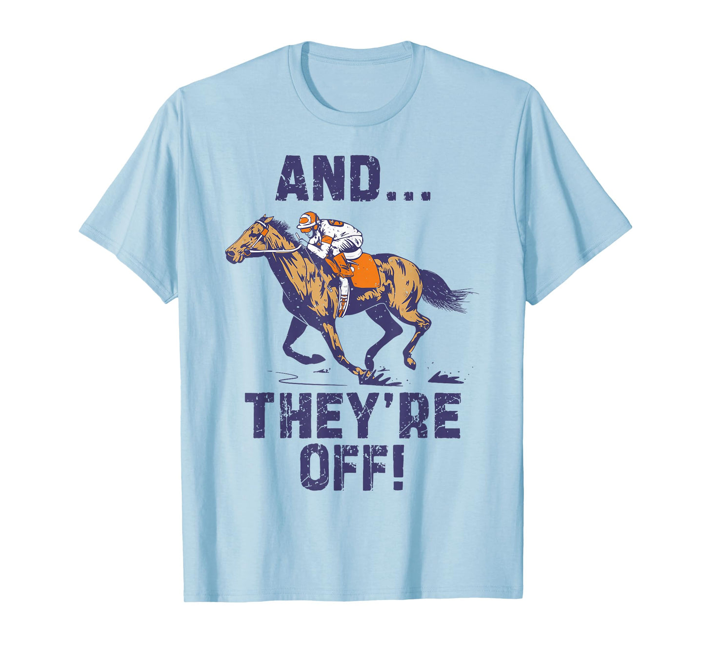 Horse Racing Shirt Toddler Kids Boys Girls And They're Off T-Shirt